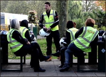 Trainee doing a CBT course with London Motorcycle Training