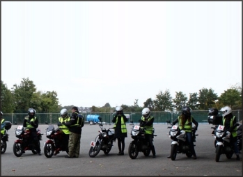 Trainees at CBT training centre with London Motorcycle Training