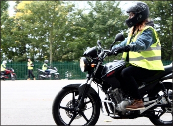 Trainees attending a CBT training school with London Motorcycle Training